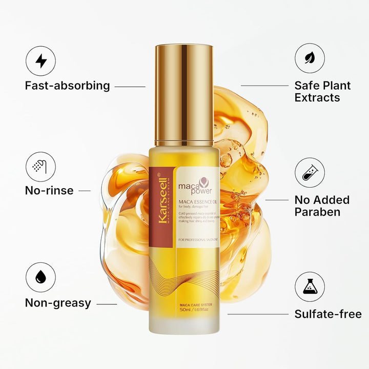 Karseell Moroccan Argan Oil Hair Serum – Cold-Pressed, Weightless 50 ml